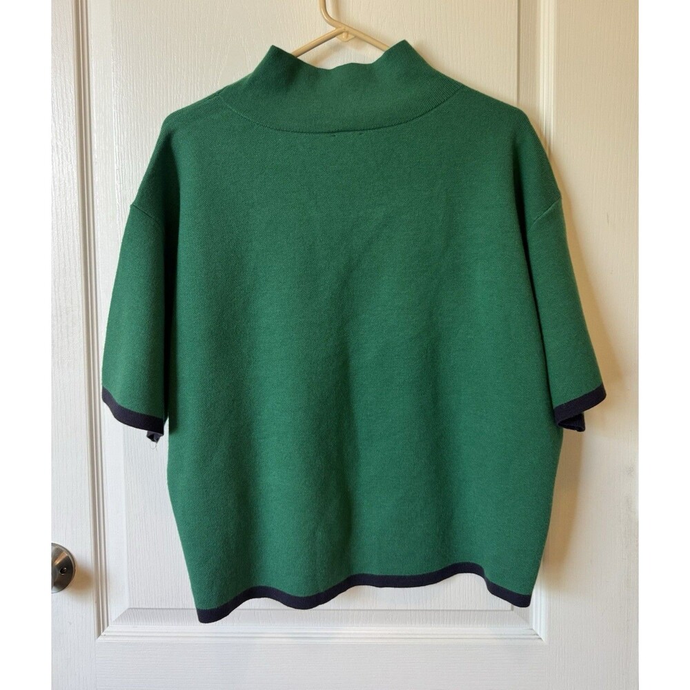 Anthropologie Maeve Pullover Sweater Mock Neck Size Small Green - Picture 2 of 8